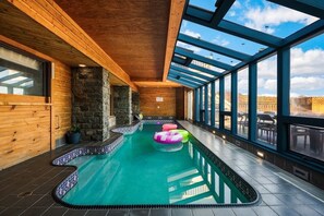 Indoor pool, outdoor pool - 10K sqft Estate: 2 Pools•Pond•Games•Sauna•Hot Tub! (East Stroudsburg)