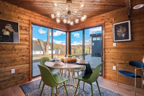 Dining - 10K sqft Estate: 2 Pools•Pond•Games•Sauna•Hot Tub! (East Stroudsburg)