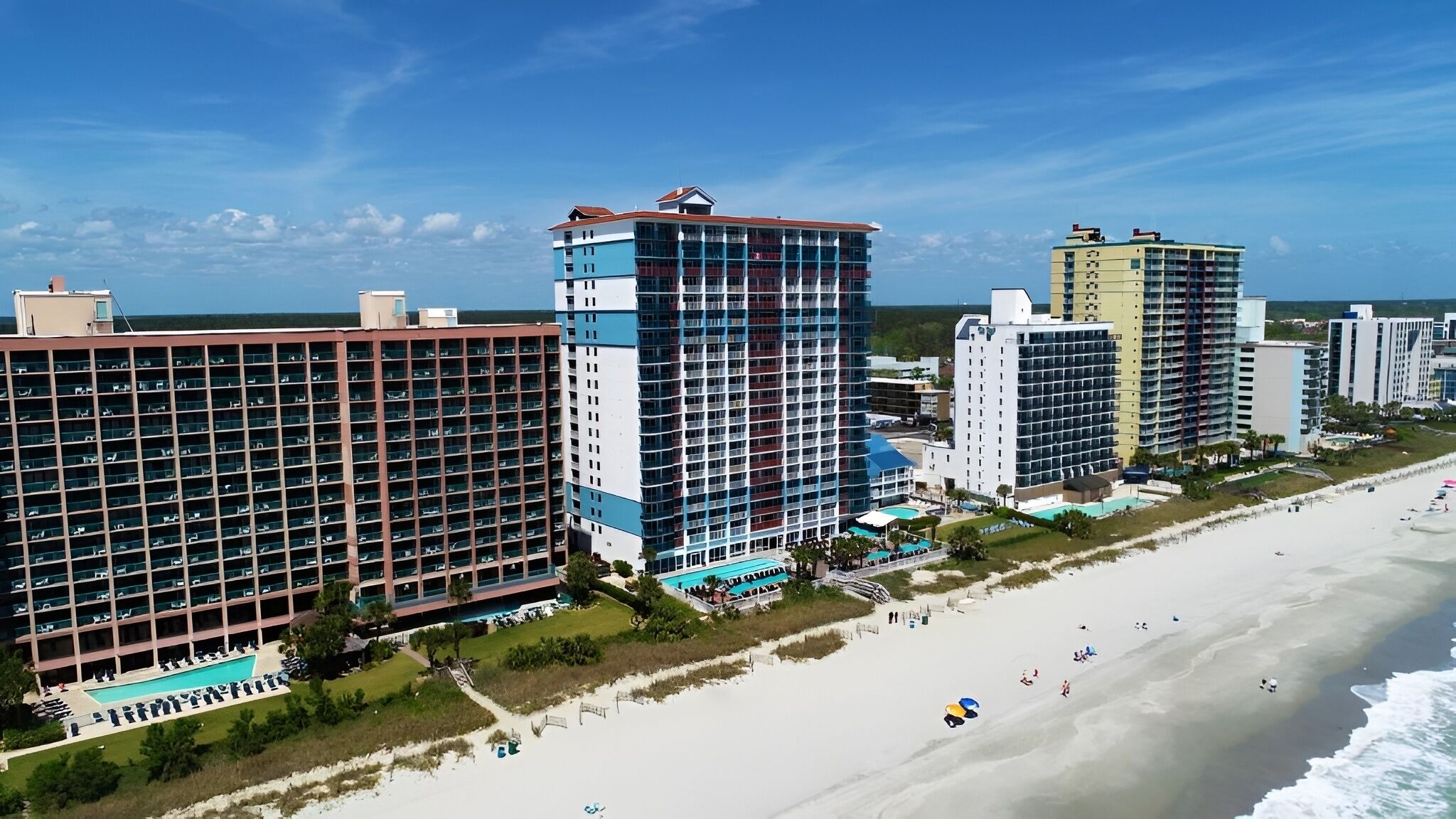 Aerial view of the property