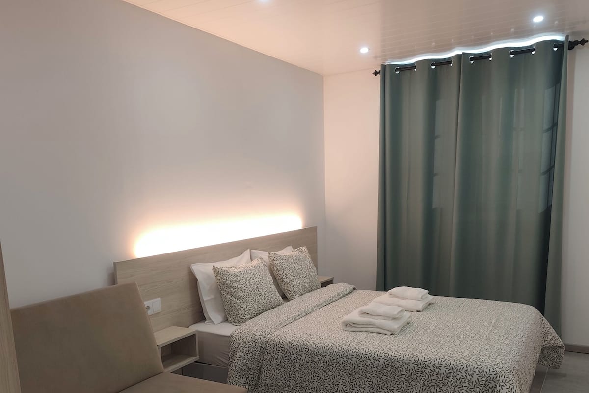 Blackout drapes, iron/ironing board, free WiFi