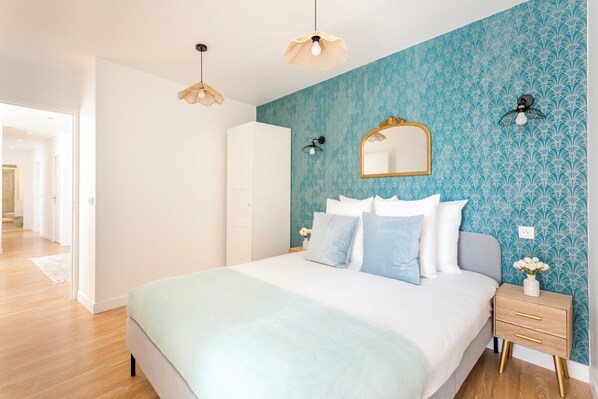 公寓, 花园景观 | 防过敏的被褥、加厚床垫、特色装修、特色家居