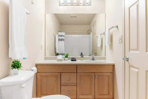 Towels, soap, toilet paper