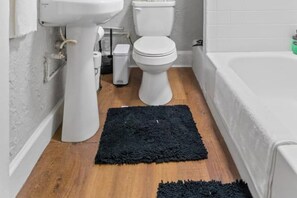 Towels, soap, toilet paper