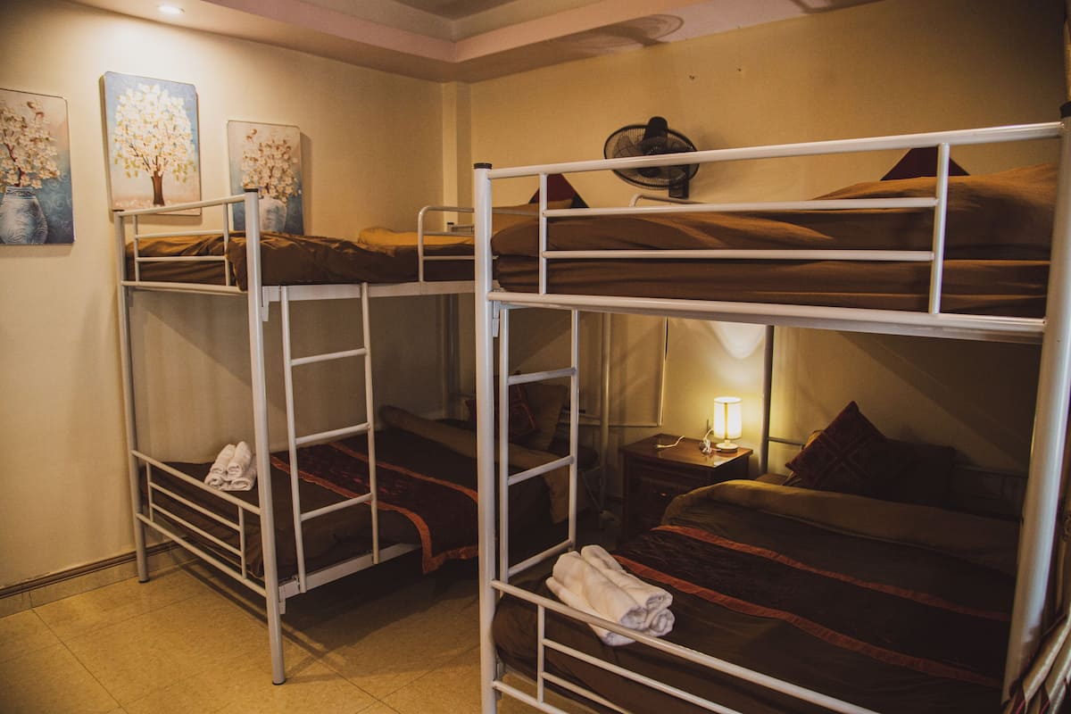 Hypo-allergenic bedding, desk, laptop workspace, free WiFi