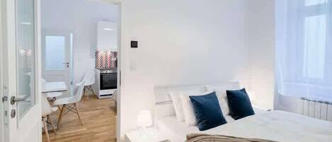 2 bedrooms, iron/ironing board, travel crib, WiFi