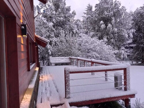 Modern, spacious house for 8 people in a native Patagonian forest