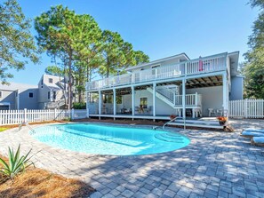 Outdoor pool, a heated pool