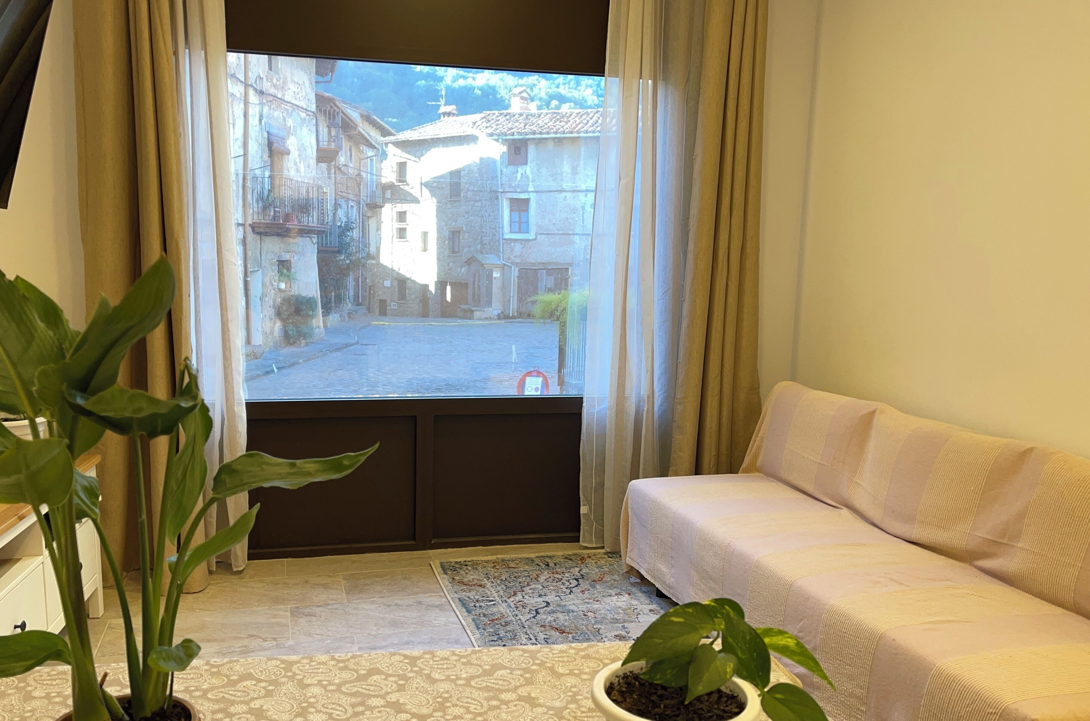 Una Smart TV, un reproductor de DVD, libros