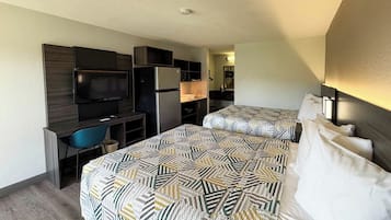 Standard Room, 2 Queen Beds, Non Smoking, Kitchen | Free WiFi, bed sheets
