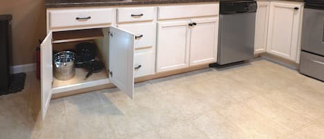 Microwave, oven, stovetop, dishwasher