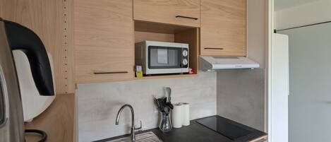 ثلاجة، ميكروويف، فرن، موقد طهي مسطح