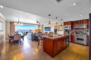 Microwave, oven, dishwasher, coffee/tea maker