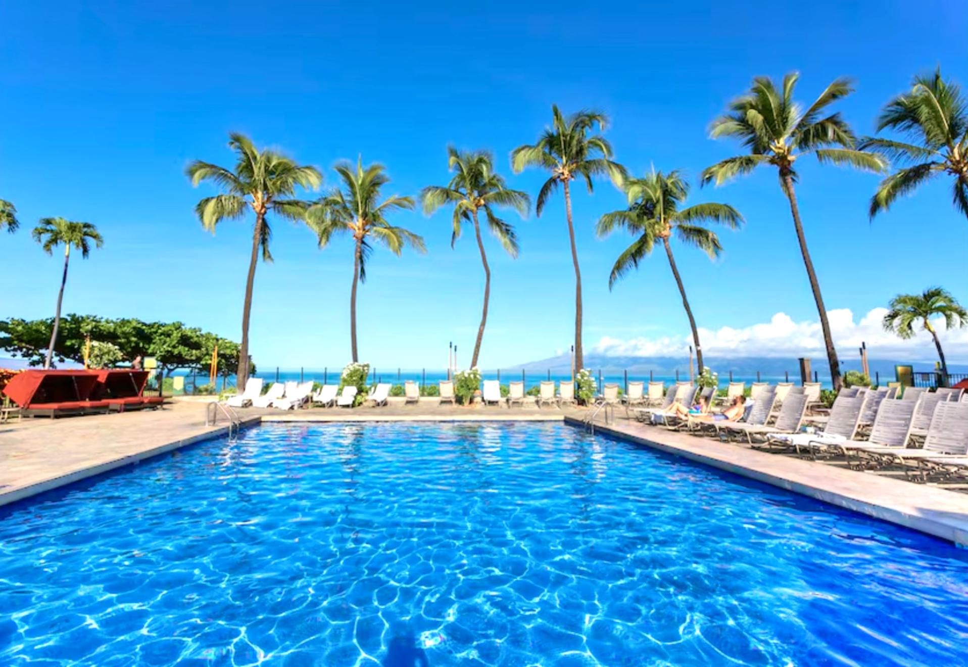 The Kaanapali Shores pool is the perfect backdrop to your vacation