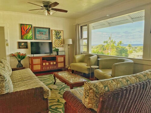 The Pineapple Retreat - A delightful 3-bedroom house in Hilo with views & office