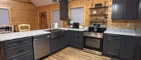 Microwave, oven, stovetop, dishwasher