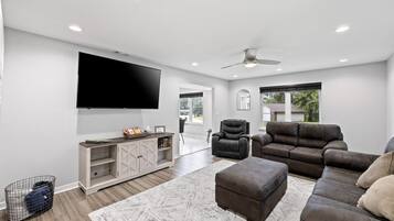 TV, ping pong, books