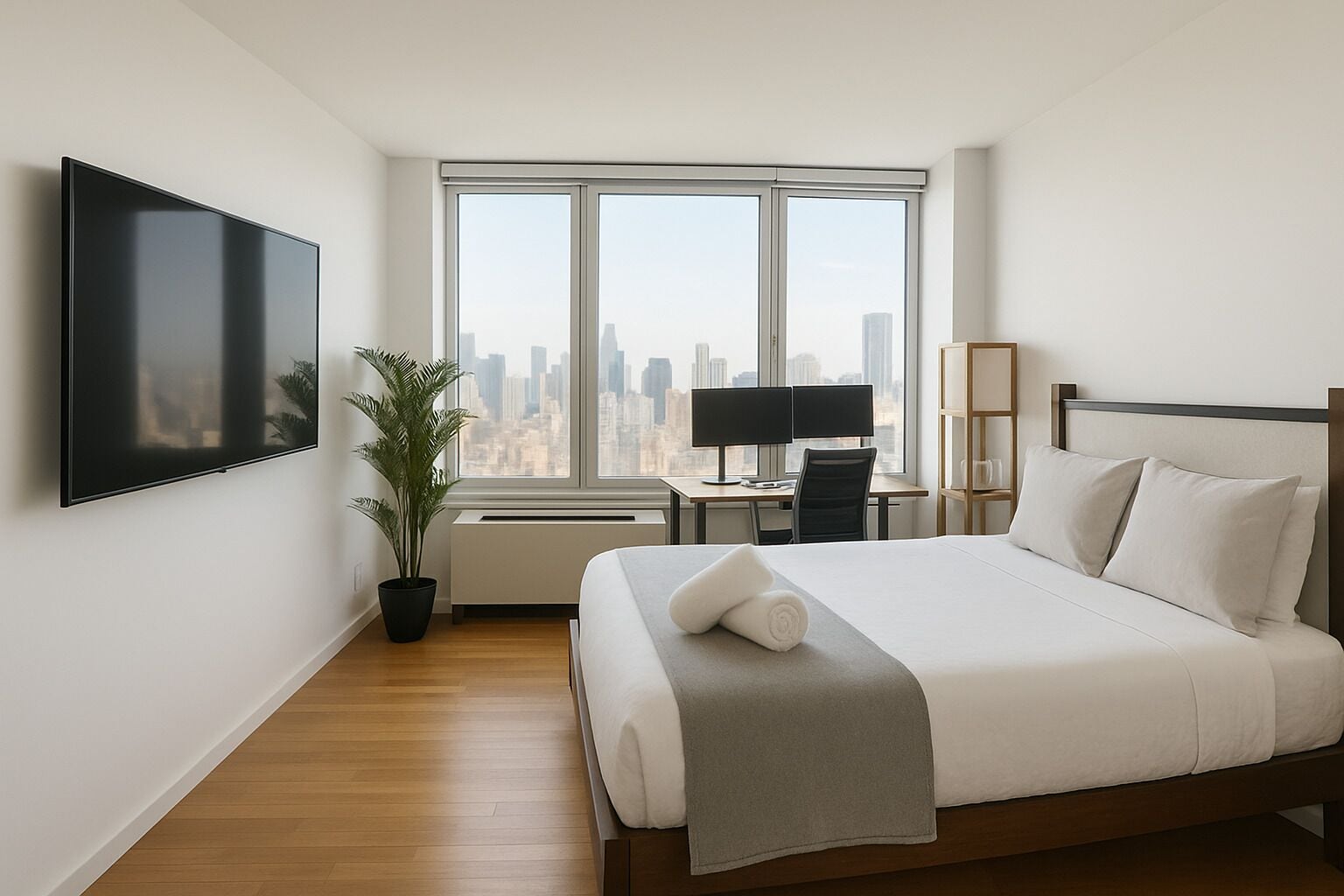 2 bedrooms, iron/ironing board, internet, bed sheets