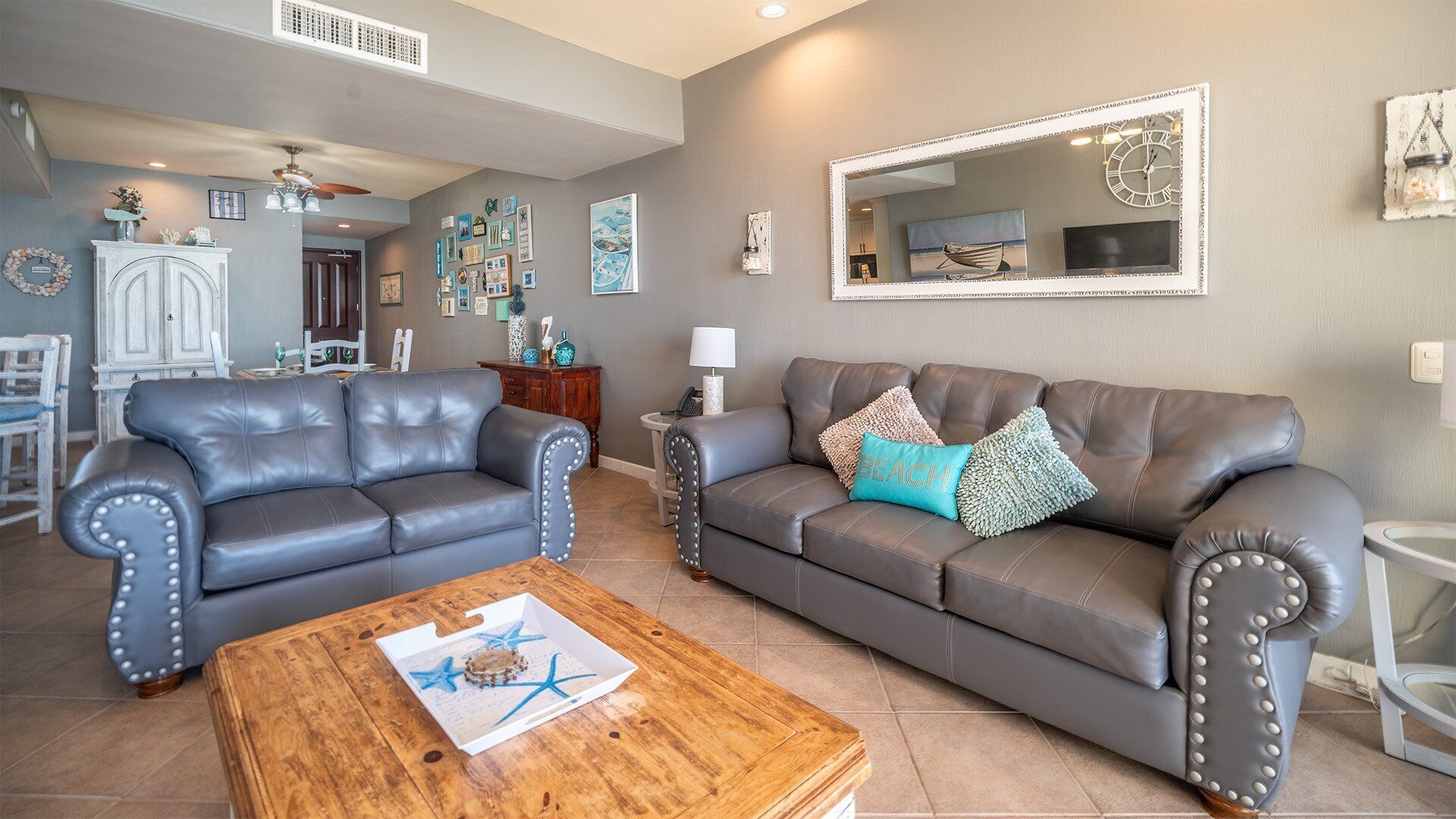 Condo, 1 King Bed with Sofa bed, Balcony, Ocean View (Las Palomas Resort Rubi 804) | Living area | 42-inch flat-screen TV with digital channels