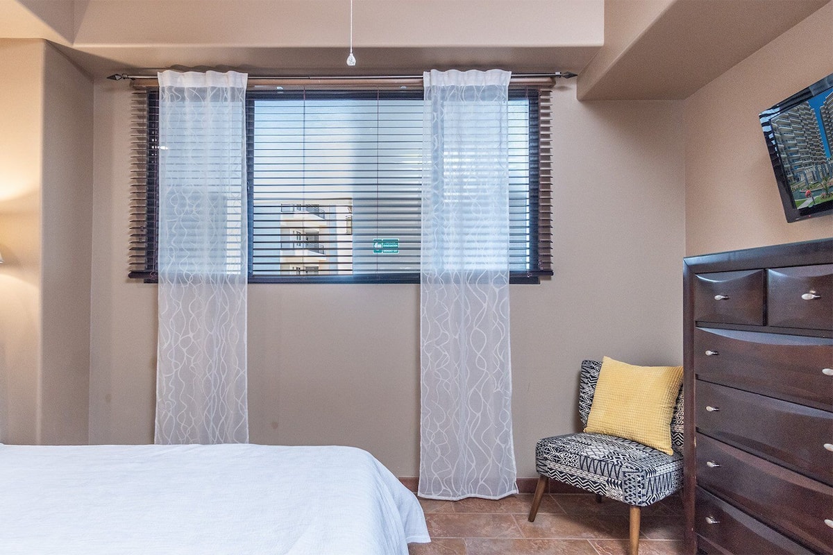 Appart'hôtel, 1 très grand lit et 1 canapé-lit, balcon, vue océan (Las Palomas Resort Cristal 706) | 1 chambre, décoration personnalisée, ameublement personnalisé