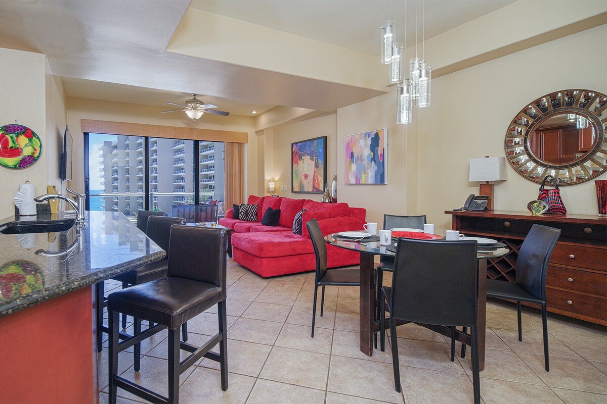 Condo, 1 Katil Raja (King) dengan Katil Sofa, Balcony, Ocean View (Las Palomas Resort Topaz 306) | Bahagian dalam