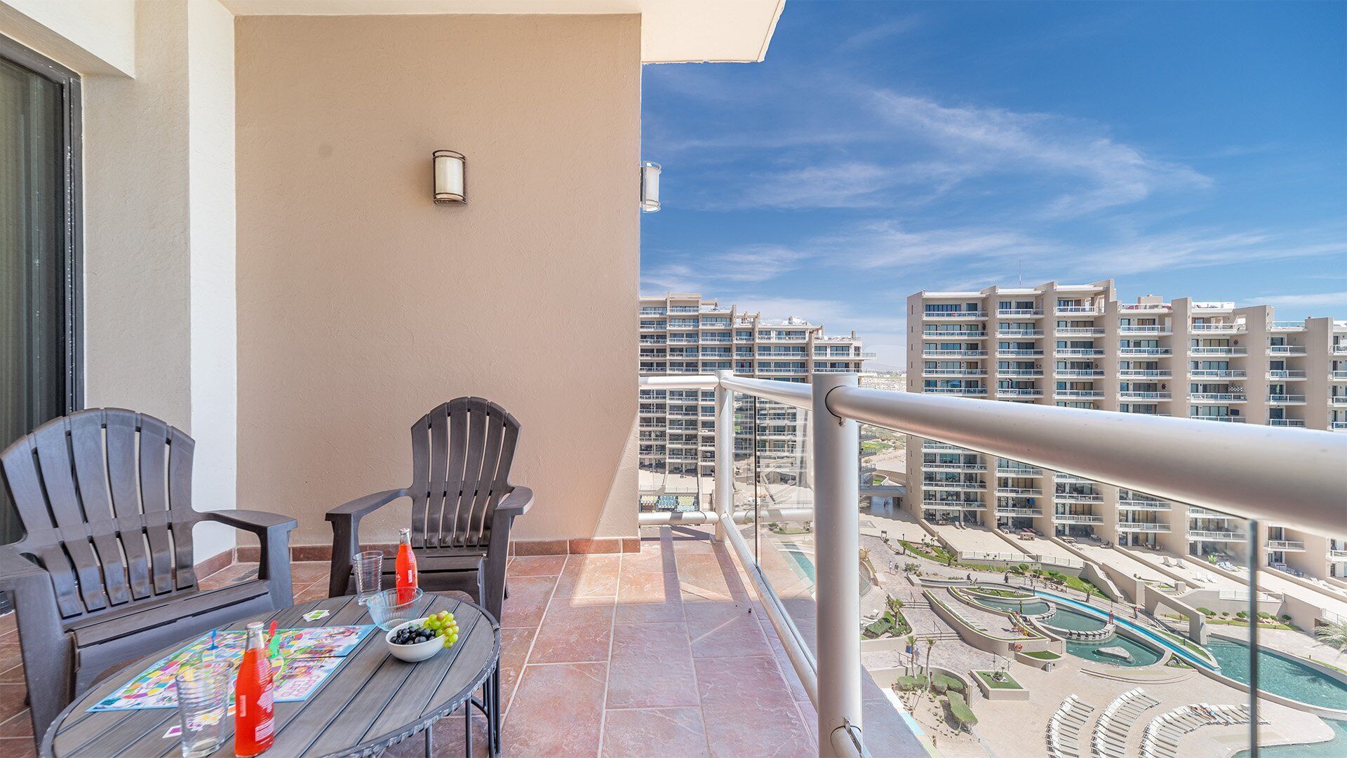 Condo, 1 cama King e sofá-cama, sacada, vista para o oceano (Las Palomas Resort Cristal 906) | Área da propriedade