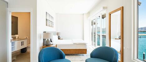 1 bedroom, desk, iron/ironing board, travel cot