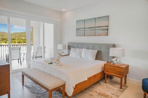 2 bedrooms, iron/ironing board, travel crib, WiFi - Marina-View Luxury Villa with Dual Master Suites (Playa Flamingo)