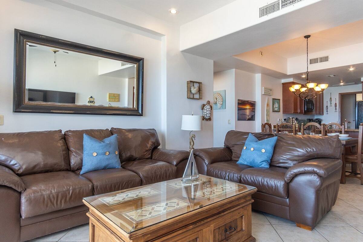 Condo, Multiple Beds, Balcony, Ocean View (Las Palomas Resort Diamante 707) | Living area | 42-inch flat-screen TV with digital channels