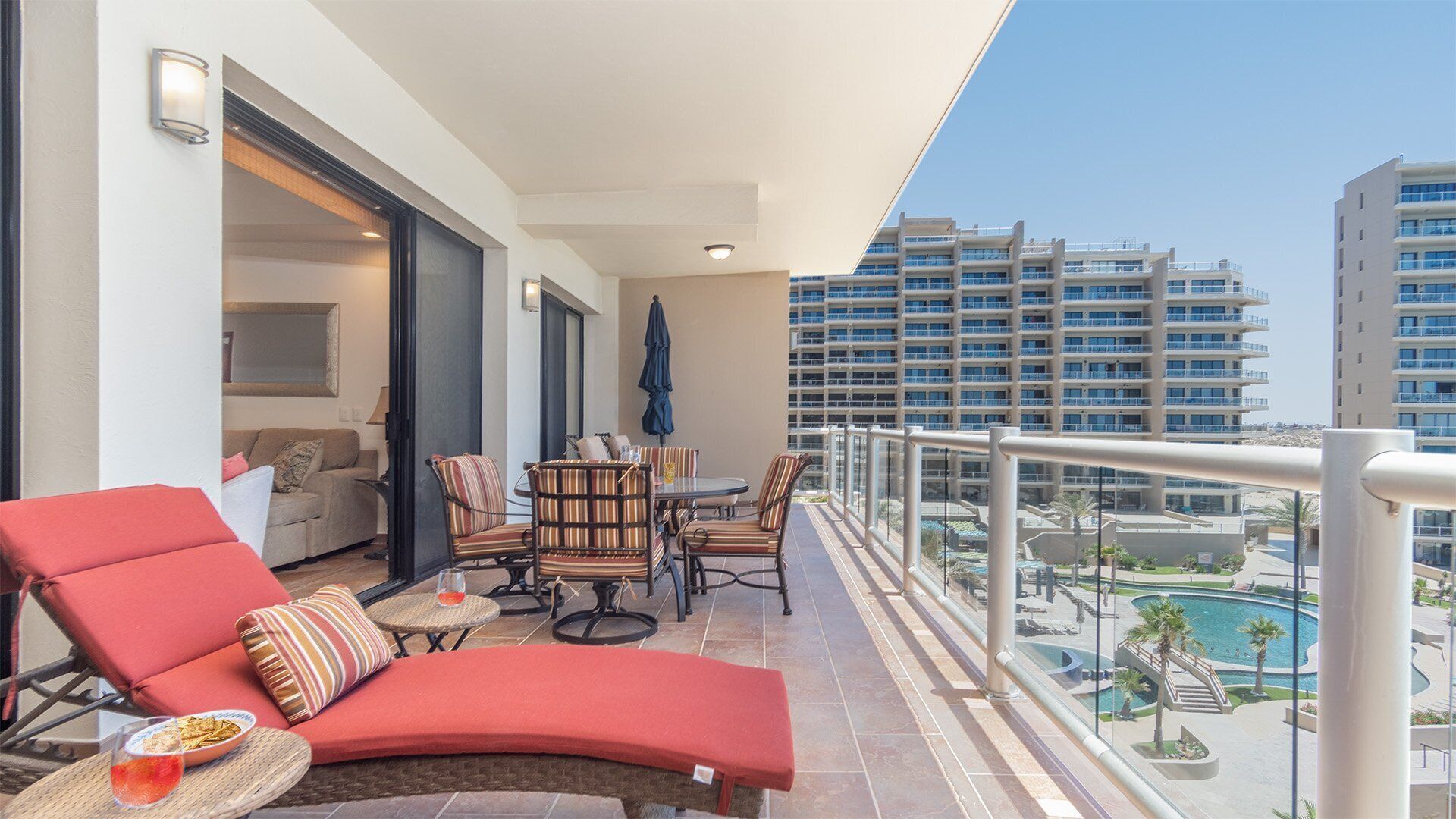 Condo, Multiple Beds, Balcony, Ocean View (Las Palomas Resort Cristal 503) | Outdoor dining