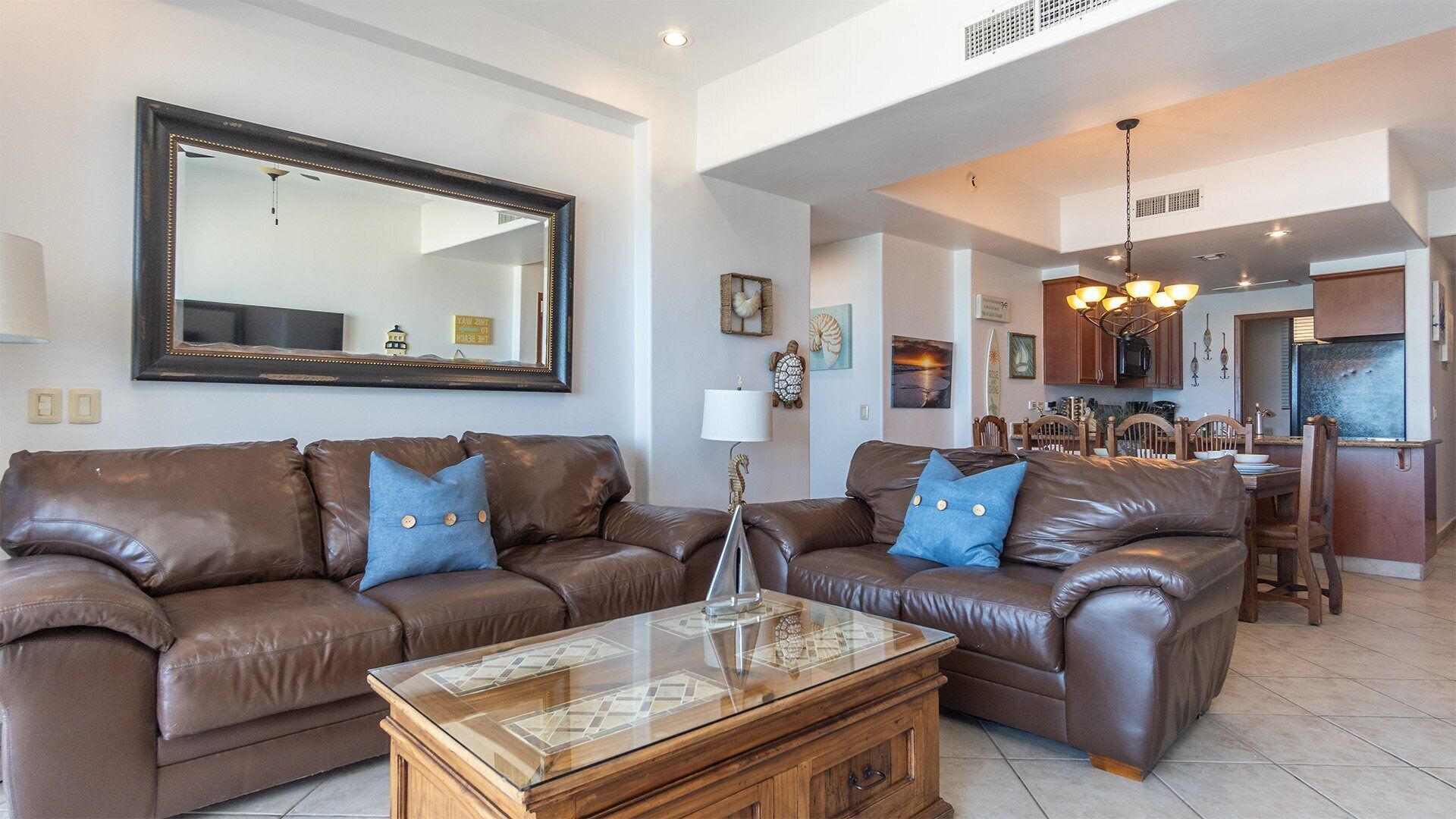 Condo, Multiple Beds, Balcony, Ocean View (Las Palomas Resort Diamante 707) | Living area