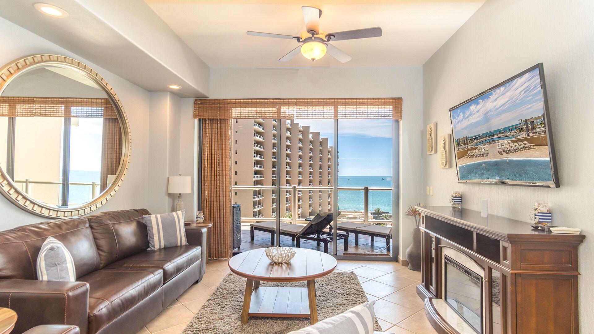 Condo, Multiple Beds, Balcony, Ocean View (Las Palomas Resort Opalo 504) | Living area | 42-inch flat-screen TV with digital channels