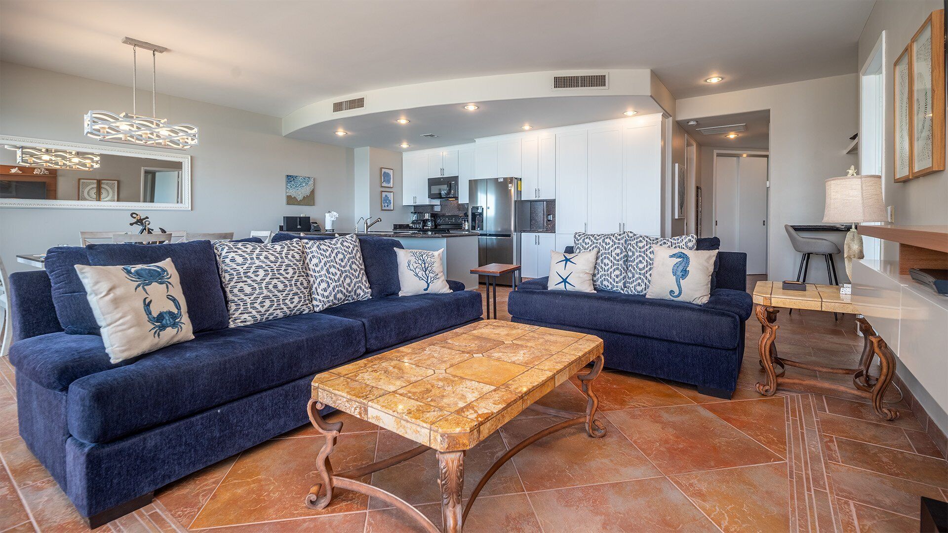 Appart'hôtel, plusieurs lits, balcon, vue océan (Las Palomas Resort Coronado 901) | Coin séjour