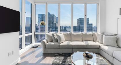 Luxe NYC Sky Apartment 2BR 2BA w/ Fireplace, Views