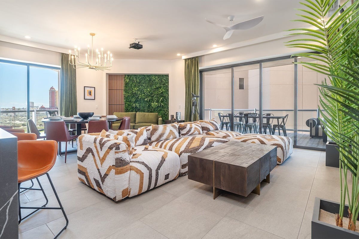 Appart'hôtel, plusieurs lits, balcon, vue golf (Las Palomas Resort Rubi 208) | Coin séjour