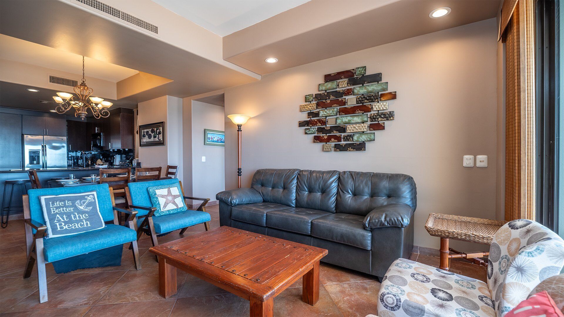 Condo, Multiple Beds, Balcony, Ocean View (Las Palomas Resort Cristal 1001) | Living area | 42-inch flat-screen TV with digital channels