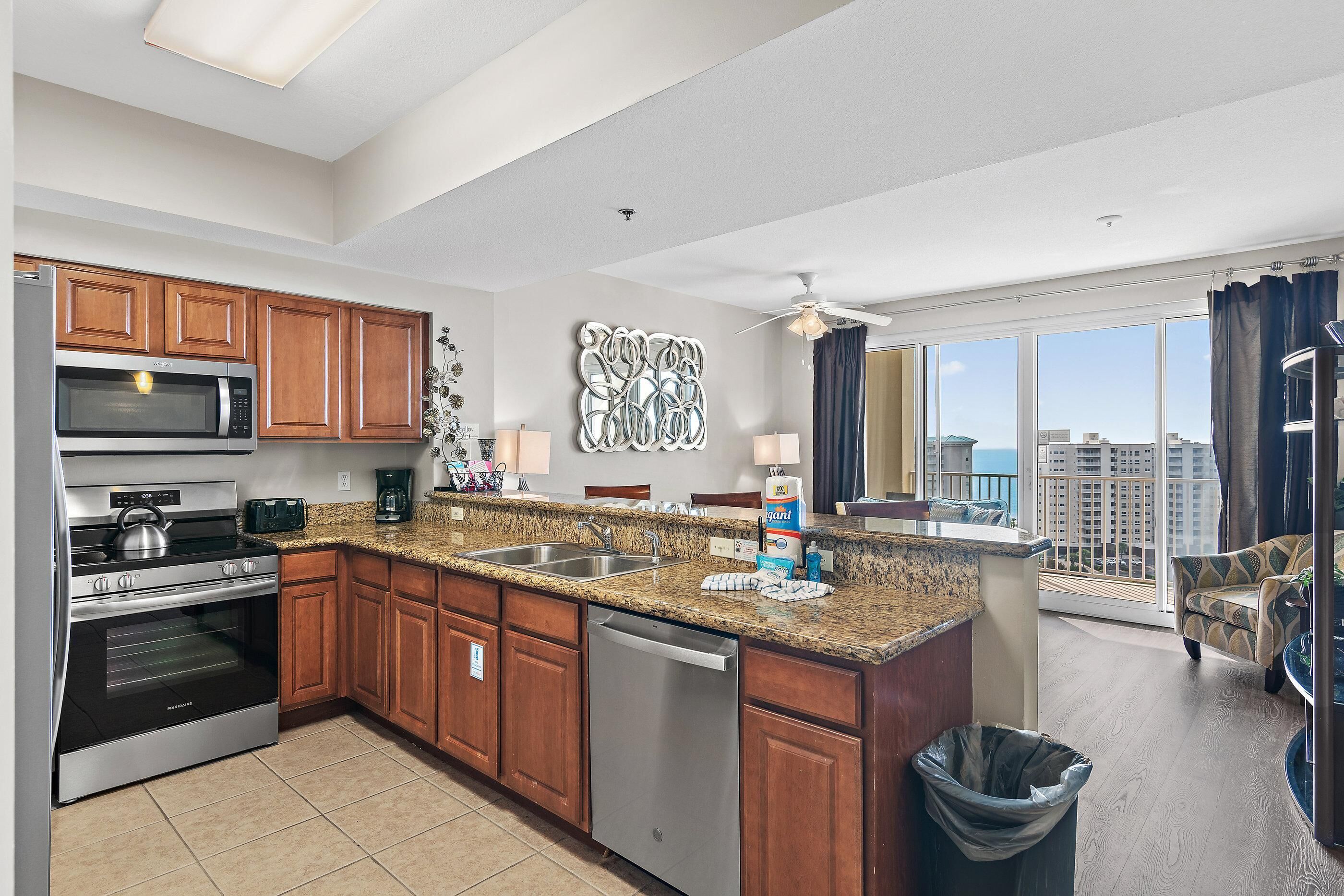 Apartment, 1 King-Bett und Schlafsofa (Ariel Dunes II 1305) | Eigene Küche