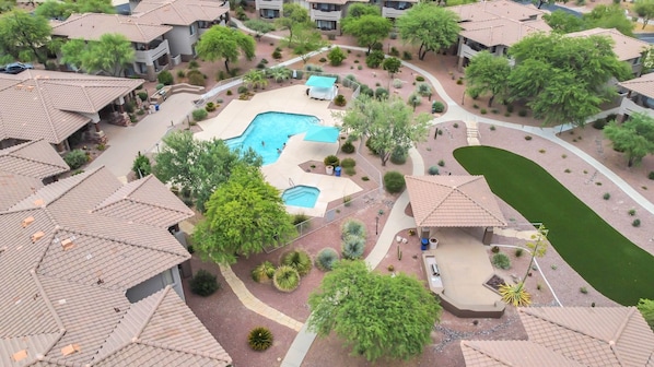 A heated pool