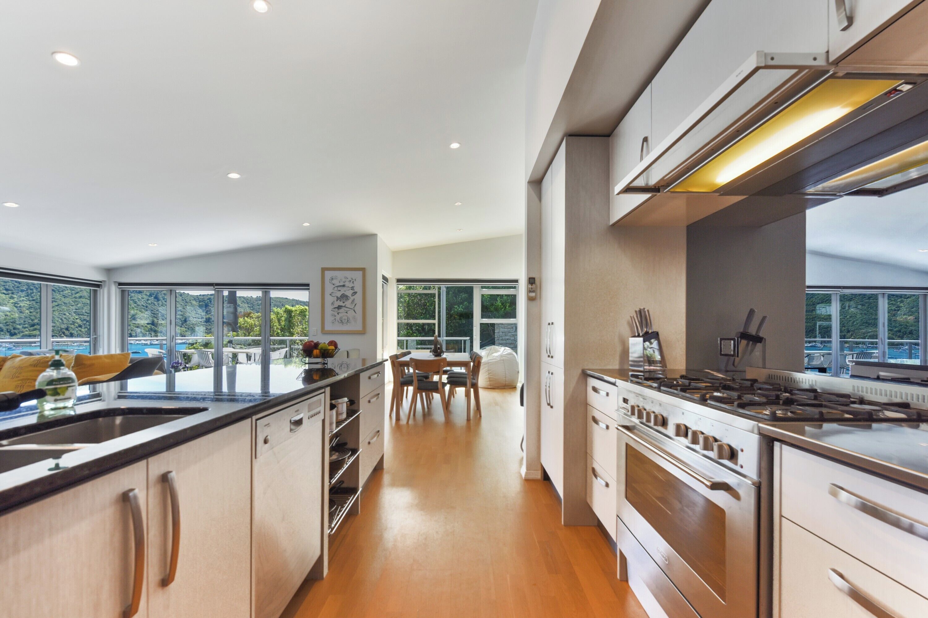 Fridge, microwave, dishwasher, toaster