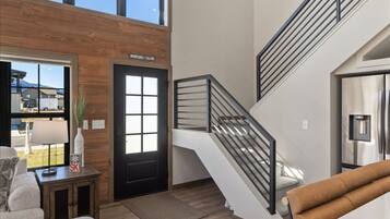 TV, fireplace, video games, books