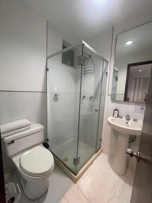 Towels, soap, toilet paper