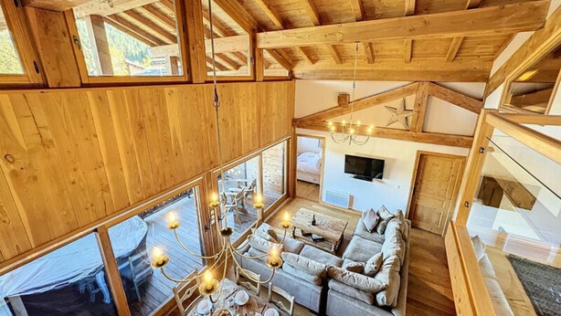 Living area - Passa Franc - Apartment - 8 People - Close to the Slopes (Les Gets)