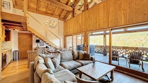 Living area - Passa Franc - Apartment - 8 People - Close to the Slopes (Les Gets)