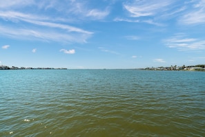 A coastal view with a calm sea and a clear sky. - Blue Marlin #11 (Rockport)