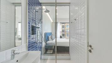 Superior Studio, Balcony, City View | Desk, laptop workspace, blackout drapes, soundproofing