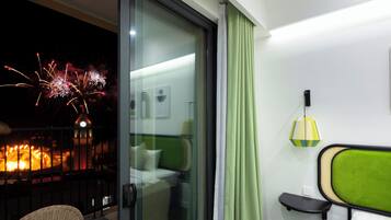 Superior Studio, Balcony, Beach View | Desk, laptop workspace, blackout curtains, soundproofing