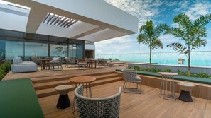 Outdoor dining - Flat in Fortaleza in the Meireles neighborhood with gym, swimming pool and 5 minutes from the beach (Fortaleza)