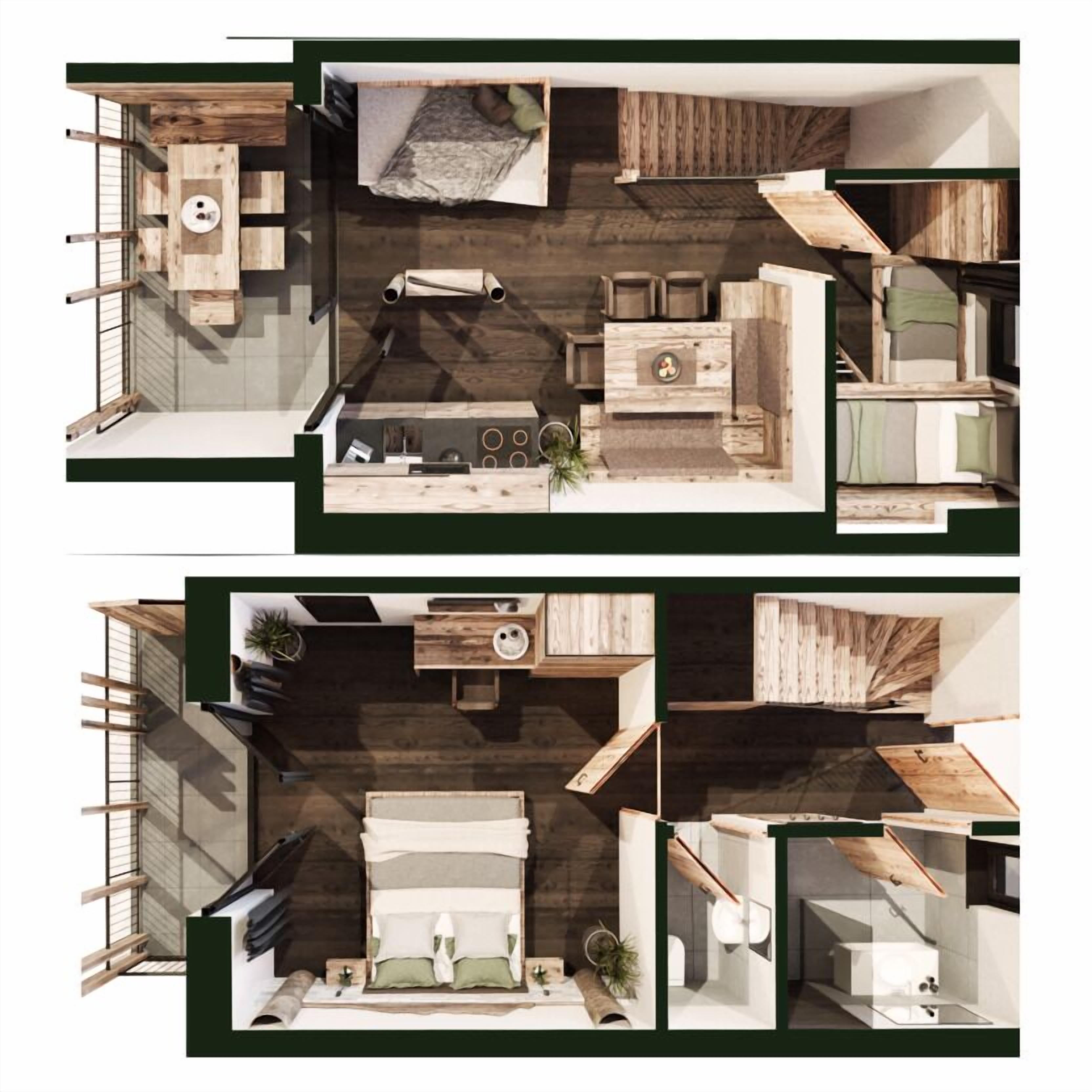 Classic-Apartment, Bergblick | Wohnbereich | 25-Zoll-LED-Fernseher mit Satellitenempfang, Kinderspielzeug