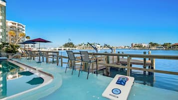 Outdoor pool, a heated pool