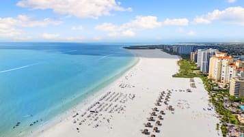 On the beach, beach towels