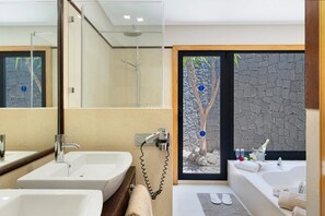 Hair dryer, towels